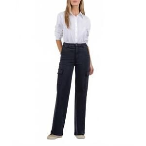 NEW KUT FROM THE KLOTH miller high rise wide leg cargo pant in black